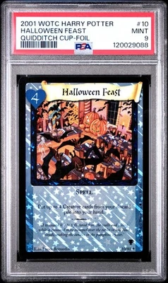 PSA-9 👀 Harry Potter TCG 10/80 Halloween Feast Quidditch Cup Spell Foil Rare NM - Image 1 of 3