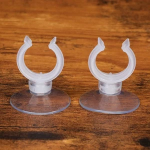 Abrazadera fija transparente para pecera de acuario con clip para pipa de agua de 5 piezas - Imagen 1 de 11