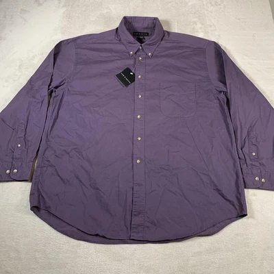 Camisa Croft & Barrow Para Hombres XL Púrpura Sombra de Noche Abotonada Manga Larga NUEVA Foto 1 de 4