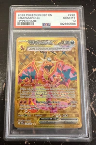 Pokemon TCG Charizard EX 228 Obsidian Flames Hyper Rare Gold GEM MINT PSA 10 - Picture 1 of 2