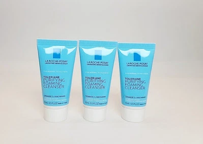 3x  La Roche-Posay Toleriane Purifying Foaming Cleanser 0.5 oz Travel Size - Image 1 of 2