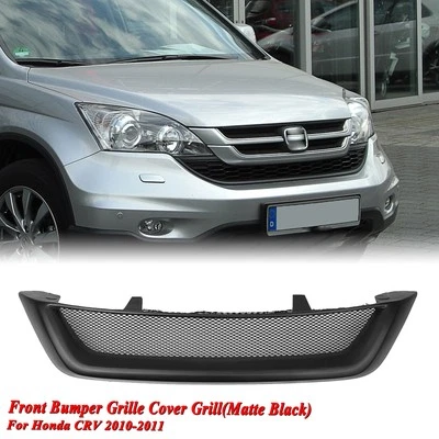 Front Bumper Grille Mesh Grill Cover For Honda CRV CR-V 2010-2011 Matte Black - Imagem 1 de 4