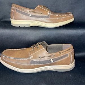 Scarpe da barca Tan’s Tansmith pelle marrone taglia 12 usate - Foto 1 di 6