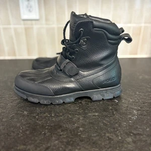 Polo Ralph Lauren Oslo High Boots Mens Size 12 D Black Waterproof Leather Suede - Picture 1 of 8