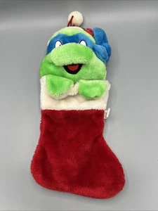 VINTAGE LEONARDO STRUMPF TEENAGE MUTANT NINJA TURTLES WEIHNACHTEN PLÜSCH - Bild 1 von 8