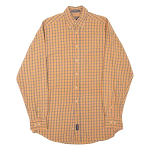 GANT Mens Shirt Orange Check Long Sleeve S - Picture 1 of 6