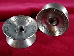 Flink Design Kerzenhalter, Paar aus Zinn, Pair Pewter Candle Holder, Denmark - Bild 1 von 1