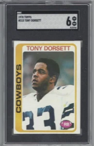 Tarjeta de fútbol americano 1978 Topps #315 Tony Dorsett Dallas Cowboys clasificación SGC 6 inv#AR RC - Imagen 1 de 2