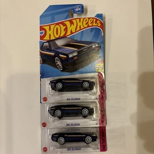 Hot Wheels DMC Delorean Blue #101 - 2023 HW The 80S. LOT Of 3 - Picture 1 of 3