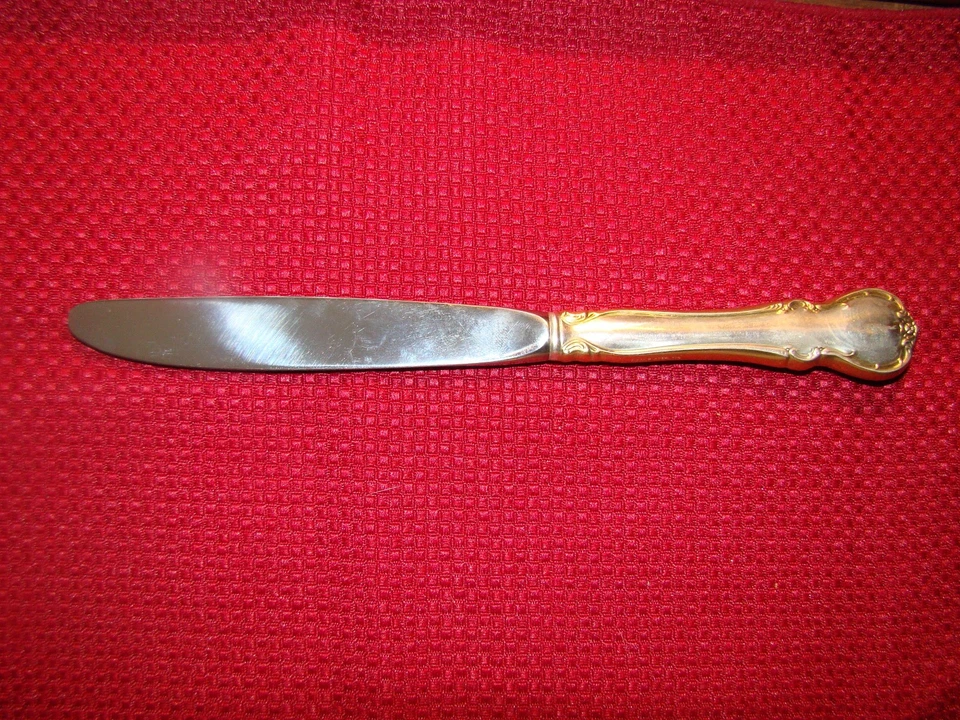 GORHAM CHANTILLY GOLD STERLING SILVER MODERN BLADE KNIFE NO MONOGRAM - Image 1 of 1