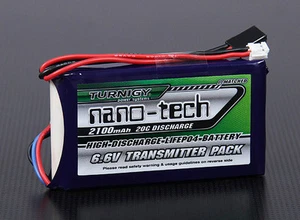 Turnigy Nano-Tech 2100mAh 2S 6,6 V 20C LiFePo4 Transmitter Pack Akku JR Futaba - Bild 1 von 1