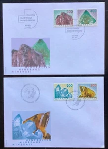 SWITZERLAND 2002-3 Minerals HVs FDCs x 2 Bern postmark (SS496) - Picture 1 of 1
