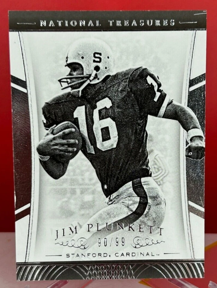 2015 National Treasures Jim Plunkett Black #147 /99 HOF Stanford - Image 1 of 1