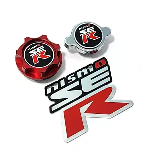 ENGINE RED OIL CAP + RADIATOR CAP FOR NISM-O ALTIMA SENTRA SER SPEC V - Picture 1 of 5