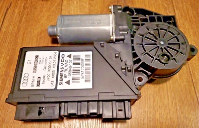AUDI A4 B6 B7 NEARSIDE PASSENGER  FRONT LEFT WINDOW REGULATOR MOTOR 8E2959801 - Image 1 of 4