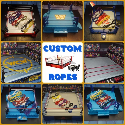 Replacement Ropes for WWE Wrestling Figure Rings Retro ASR Hasbro Mattel *Read* Cover
