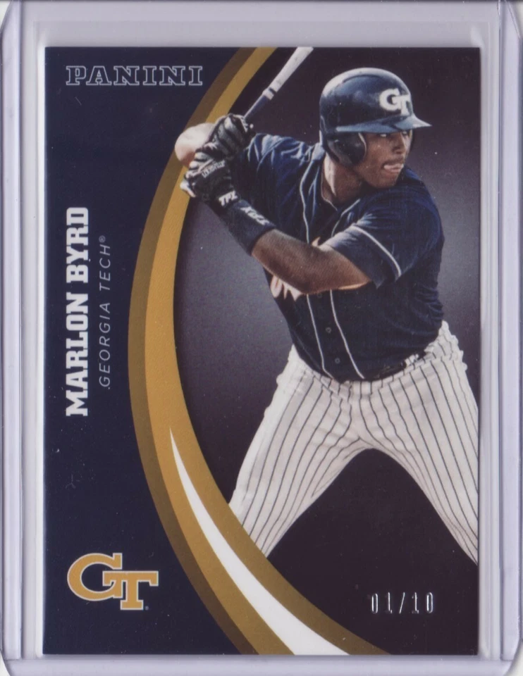 Panini Collegiate Georgia Tech 2016 negro #30 Marlon Byrd 01/10 - plano S/H Foto 1 de 1