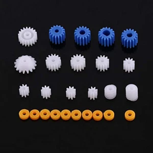 Juego de engranajes helicoidales de husillo de plástico WALFRONT 26 piezas eje de plástico surtido para aviones - Imagen 1 de 12