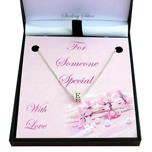 Plata de Ley Collar de Letras, Inicial Colgante Regalo para Someone Especial - Imagen 1 de 9