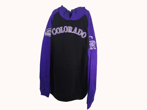Colorado Rockies MLB Majestic Kids Youth Size Hooded Sweatshirt New Tags Cover