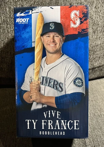 Ty France Bobblehead NEW 7/18/23 SGA Vive Ty France Seattle Mariners Cover