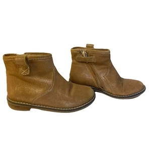Peek Niñas Jóvenes Talla 9m Botines Brillo Marrón Bronceado Cremallera Gancho N Lazo - Imagen 1 de 14