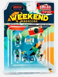 Diorama Americano 1/64 WEEKEND WARRIORS Die Cast FIGURINE - Foto 1 di 1