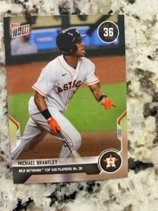 2021 TOPPS NOW MLB NETWORK TOP 100 CARD #T-36 HOUSTON ASTROS MICHAEL BRANTLEY - Picture 1 of 1