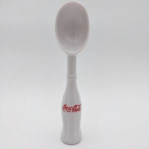 Vintage White & Red Coca Cola Bottle Ice Cream Scoop Plastic Collectible Spoon  - Picture 1 of 7