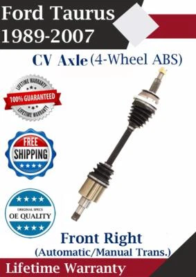 New OE Front Right CV Axle For 1989-2007 Ford Taurus Lifetime Warranty - Image 1 of 4