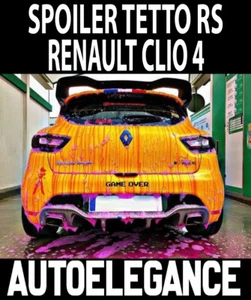 0112 RENAULT CLIO 4 2012-2019 SPOILER POSTERIORE TETTO LOOK SPORTIVO RS ALETTONE - Imagen 1 de 13