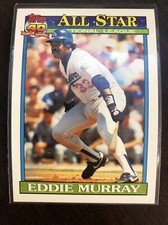 1991 Topps EDDIE MURRAY All Star Baseball Card #397  Los Angeles Dodgers