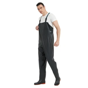 PVC -slip Fishing Waders Waterproof Chest Wader with Boot for F1C8 - Picture 1 of 9