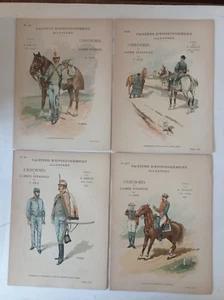 UNIFORMES DE L'ARMEE ESPAGNOLE 4 plaquettes fin XIX° planches couleurs - Imagen 1 de 3