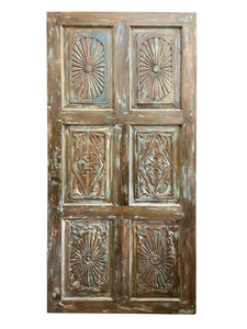 2 Vintage Carved Doors BARN DOORS Farmhouse BARNDOOR Door Rustic Wall Panel 80