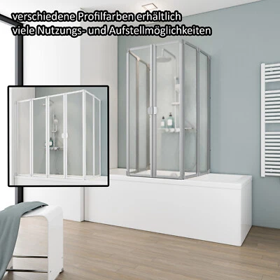 Schulte Badewannenaufsatz Duschabtrennung Badewannenfaltwand Duschwand Badewanne