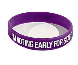Official Bracelet I'm Voting Early for Stacey Abrams 2022 GA Gubernatorial Race - Picture 1 of 3