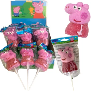 PEPPA PIG MARSHMALLOW POPS LOLLIPOPS PINK CANDY SWEETS Present Gift 30g - Picture 1 of 5