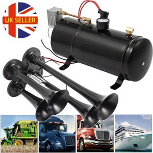 Air Compressor With 6 Liter Tank 12V For Train Air Horn Kit 150PSI 4 Trumpet UK - Picture 1 of 12