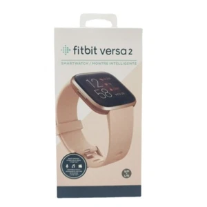 Reloj inteligente Fitbit Versa 2 rastreador de actividad salud fitness rosa FB507 - Imagen 1 de 6