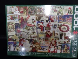 Jigsaw puzzle Vintage Christmas Cards USA made 1000 pcs 19 x 26 approximately - Picture 1 of 8