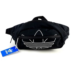 Adidas TREFOIL National ORIGINAL Crossbody Waist Bag Fanny Pack Belt BLACK $30 - Picture 1 of 4