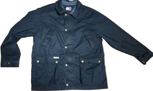 TOMMY HILFIGER Bomber Jacket Men XXL 2XL Coat Zip Snap Plaid Lined Retro VINTAGE - Picture 1 of 12