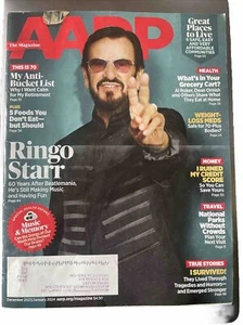 Ringo Starr AARP Magazine Dec 2023 Intact Cover Subscription Label Intact Clean - Picture 1 of 4