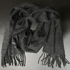 Saks Fifth Avenue 100% Cashmere Scarf  Mens Womens Gray 12x66