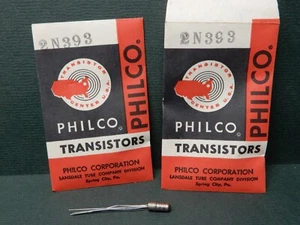 Transistores Philco 2N393 Germanio PNP (2) Embalaje Original Muestra Hfe 111-266 - Imagen 1 de 3