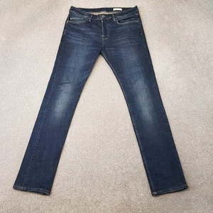 All Saints Mens Jeans 31x31 Blue Cigarette Skinny Slim Denim Button Fly W31 L31 - Picture 1 of 10