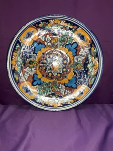 Talavera mexikanische Keramik handbemalt 18 Zoll Teller dekorativer Wandbehang - Bild 1 von 11