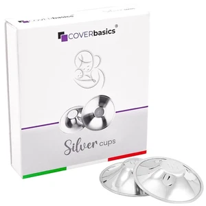 COVERbasics Silberhütchen Stillen (SilverCups) Stillhütchen aus Silber zum Schut - Bild 1 von 8