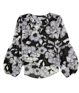 bar III Womens Blouson-Sleeve Knit Blouse - Picture 1 of 6
